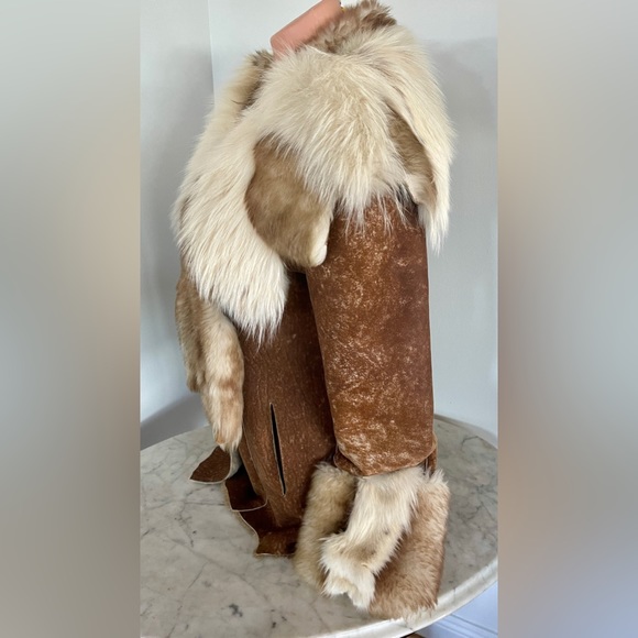 Amazing🌟 ARMANDO DIAZ Italian Designer Shearling Leather and Fur Jacket - Picture 4 of 11